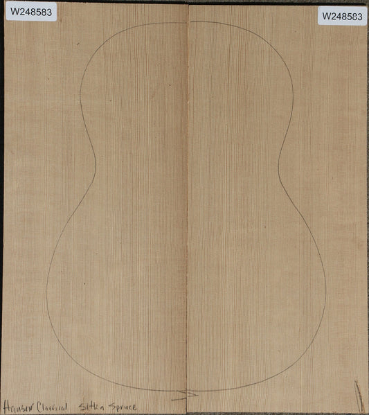 Sitka Spruce Hauser Classical Guitar Back Set