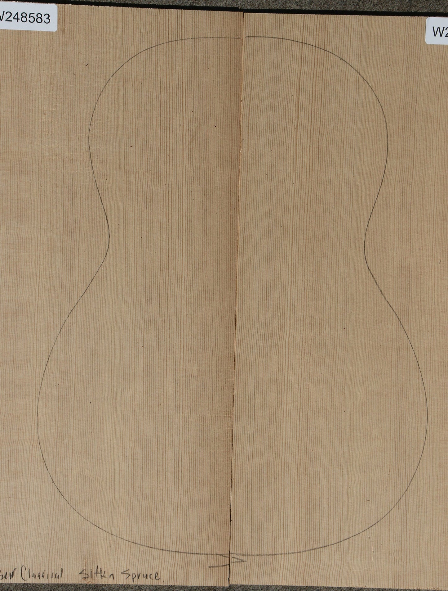 Sitka Spruce Hauser Classical Guitar Back Set