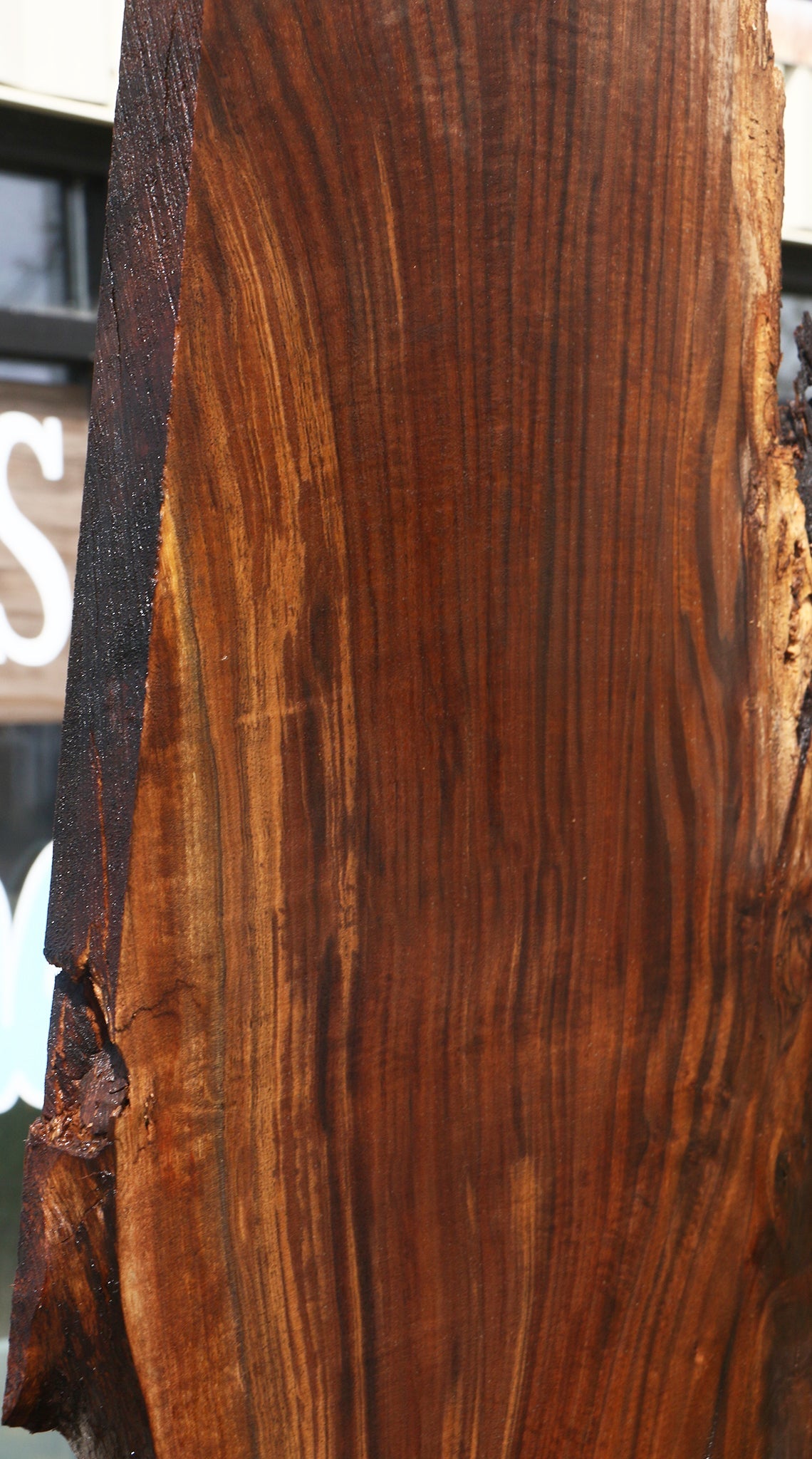 Extra Fancy Rustic Claro Walnut Live Edge Slab