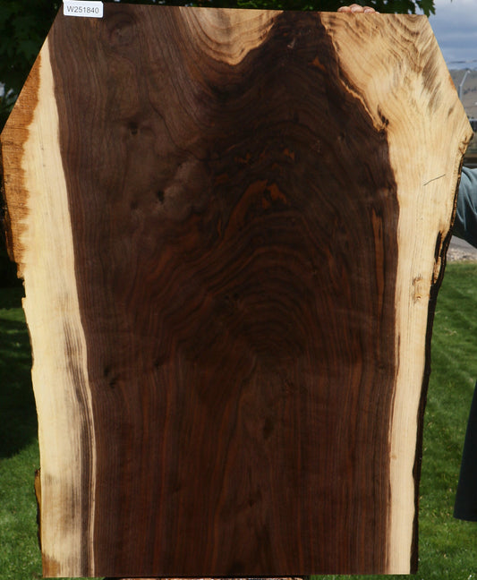 Figured Claro Walnut Live Edge Mini Slab