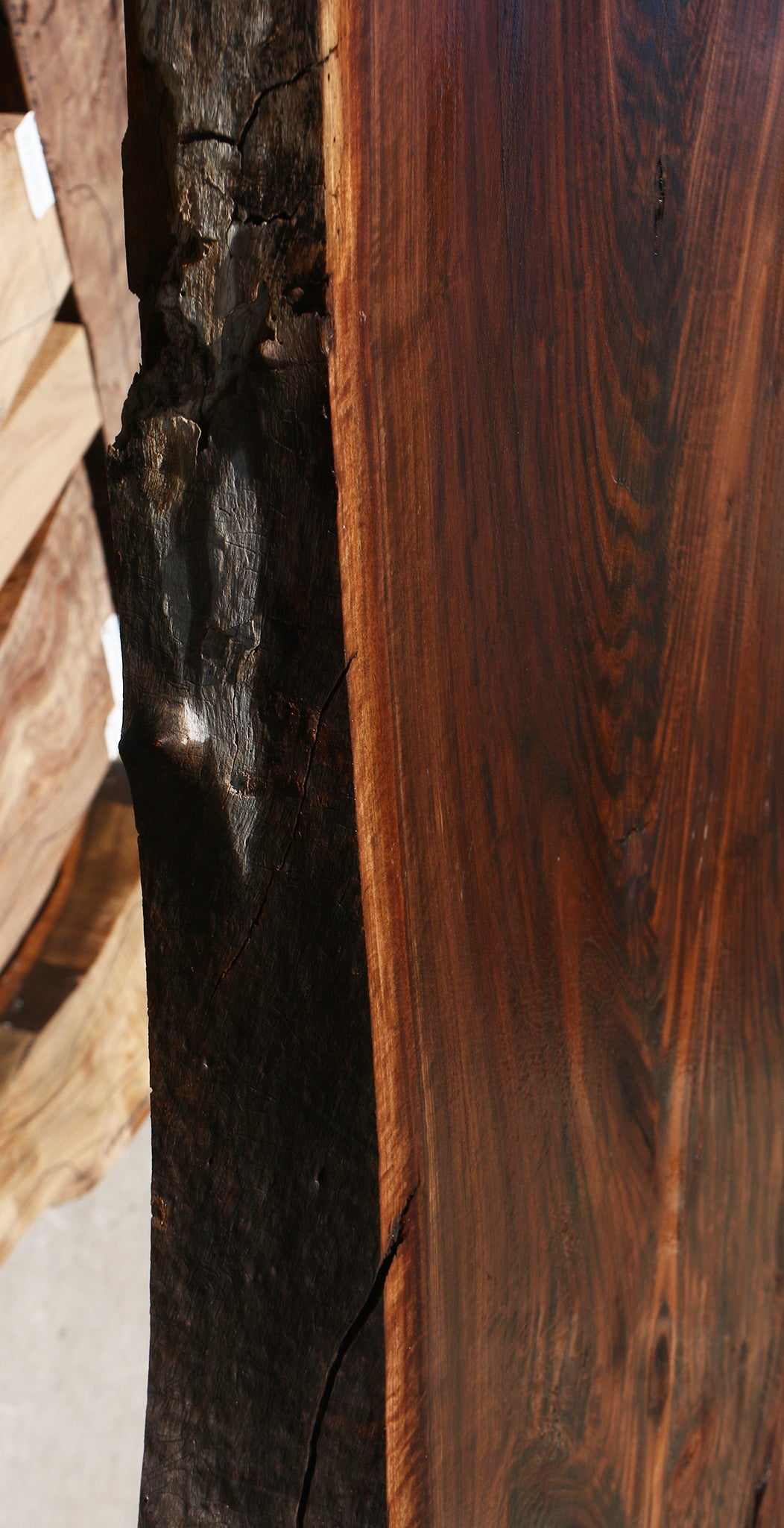 Extra Fancy Claro Walnut Live Edge Slab (Free Shipping Excluded)