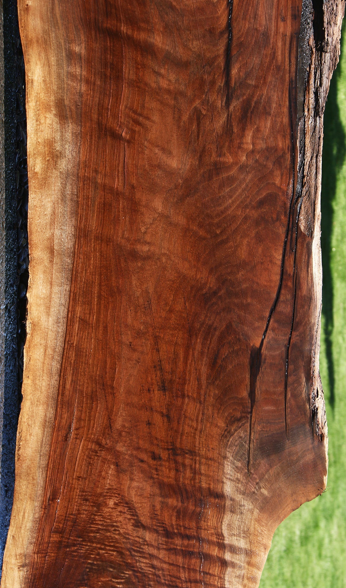 Extra Fancy Rustic Claro Walnut Live Edge Slab