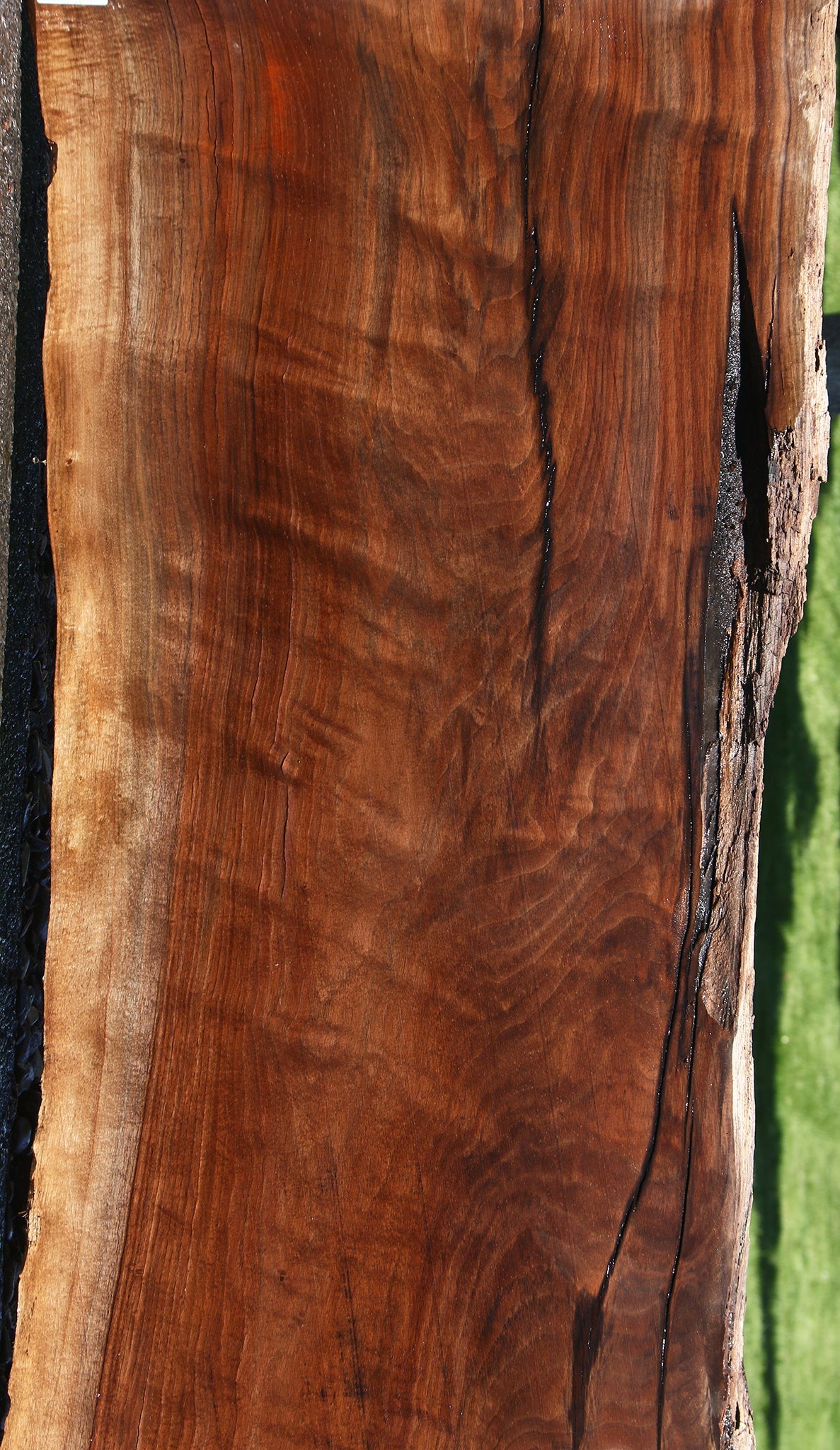 Extra Fancy Rustic Claro Walnut Live Edge Slab