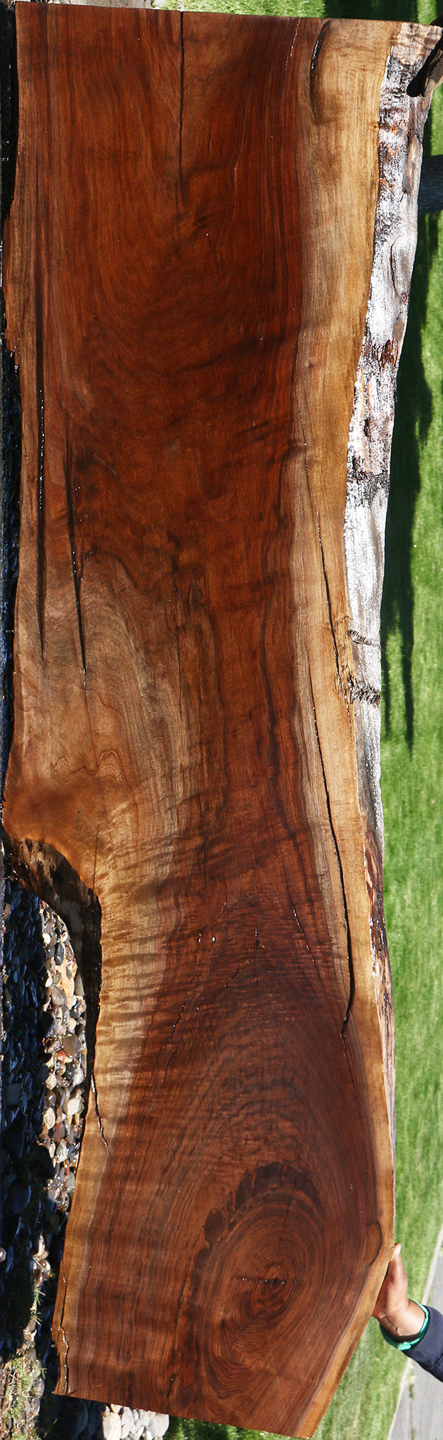 Extra Fancy Rustic Claro Walnut Live Edge Slab