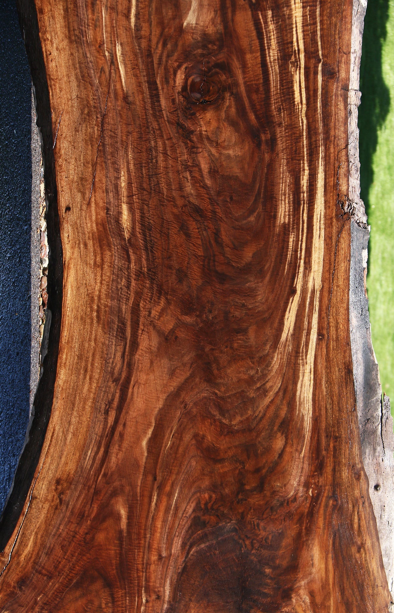 Exhibition Crotchwood Claro Walnut Live Edge Slab – Cook Woods