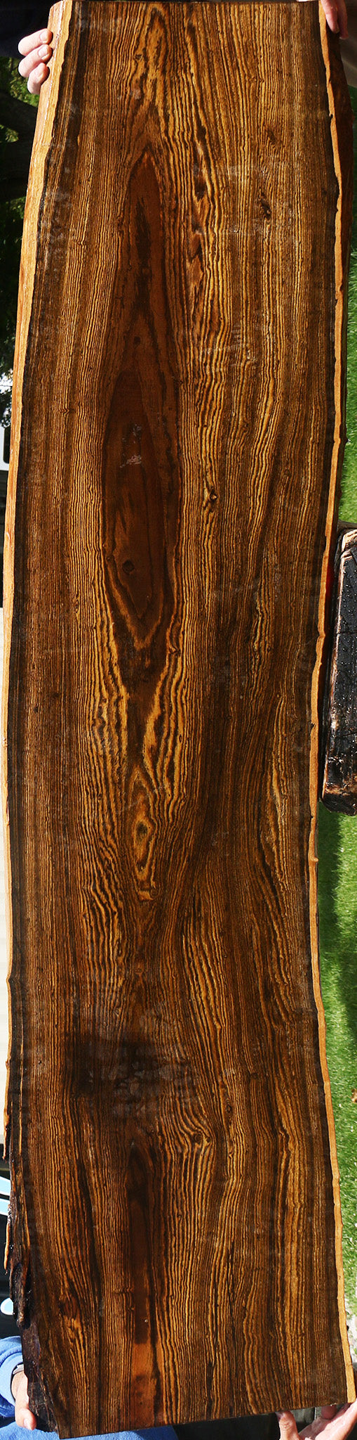 Figured Bocote Live Edge Slab (Free Shipping Excluded)