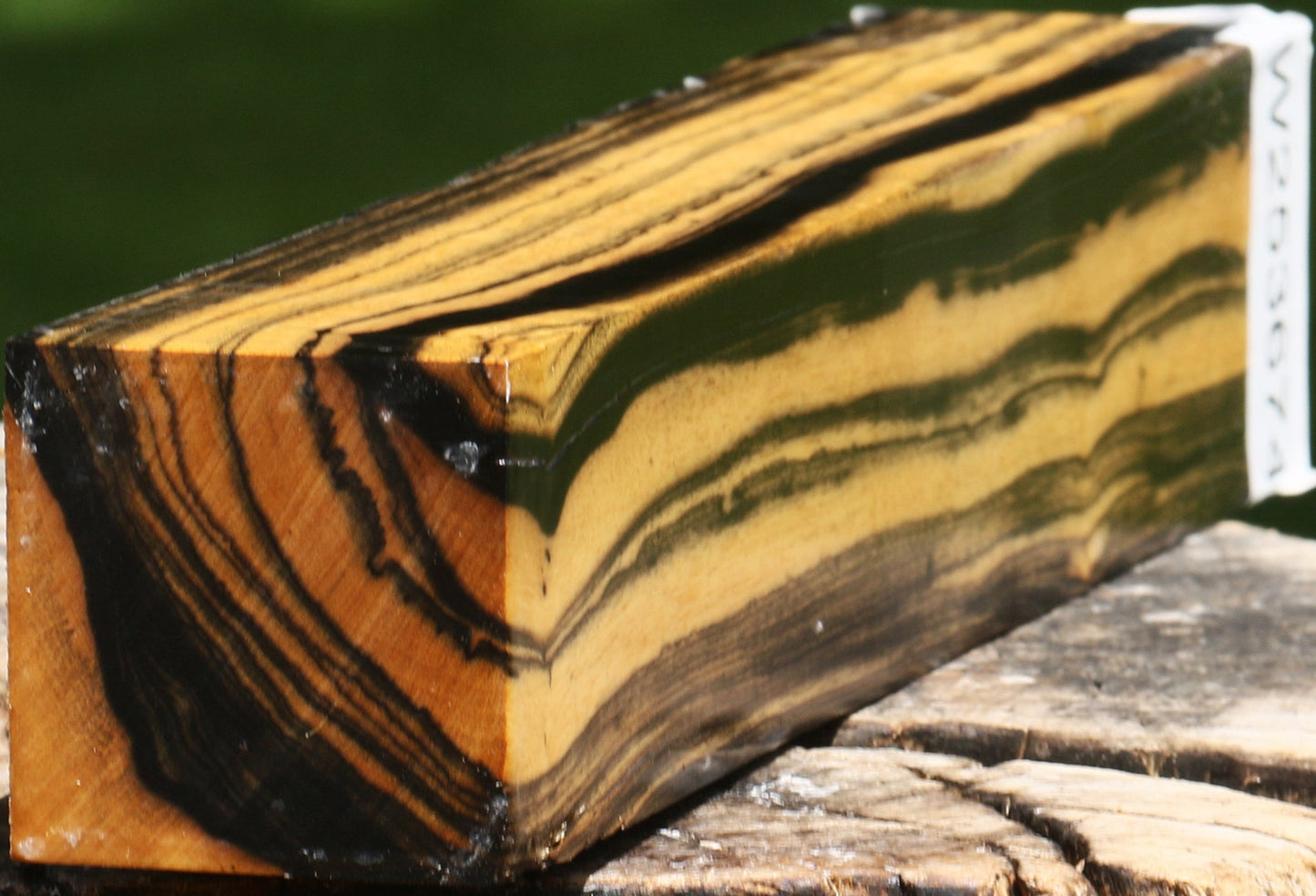 Extra Fancy Black & White Ebony Turning Square