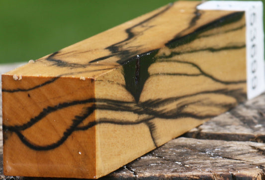 Extra Fancy Black & White Ebony Turning Square
