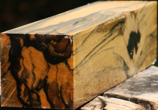 Extra Fancy Black & White Ebony Turning Square