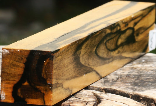 Extra Fancy Black & White Ebony Turning Square