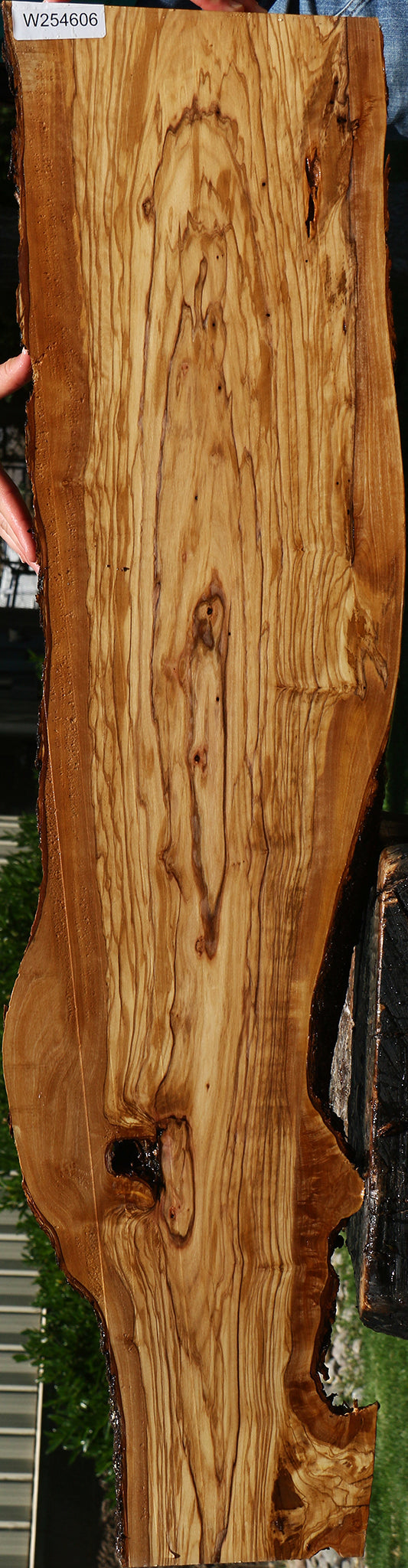 Figured Italian Olive Live Edge Lumber