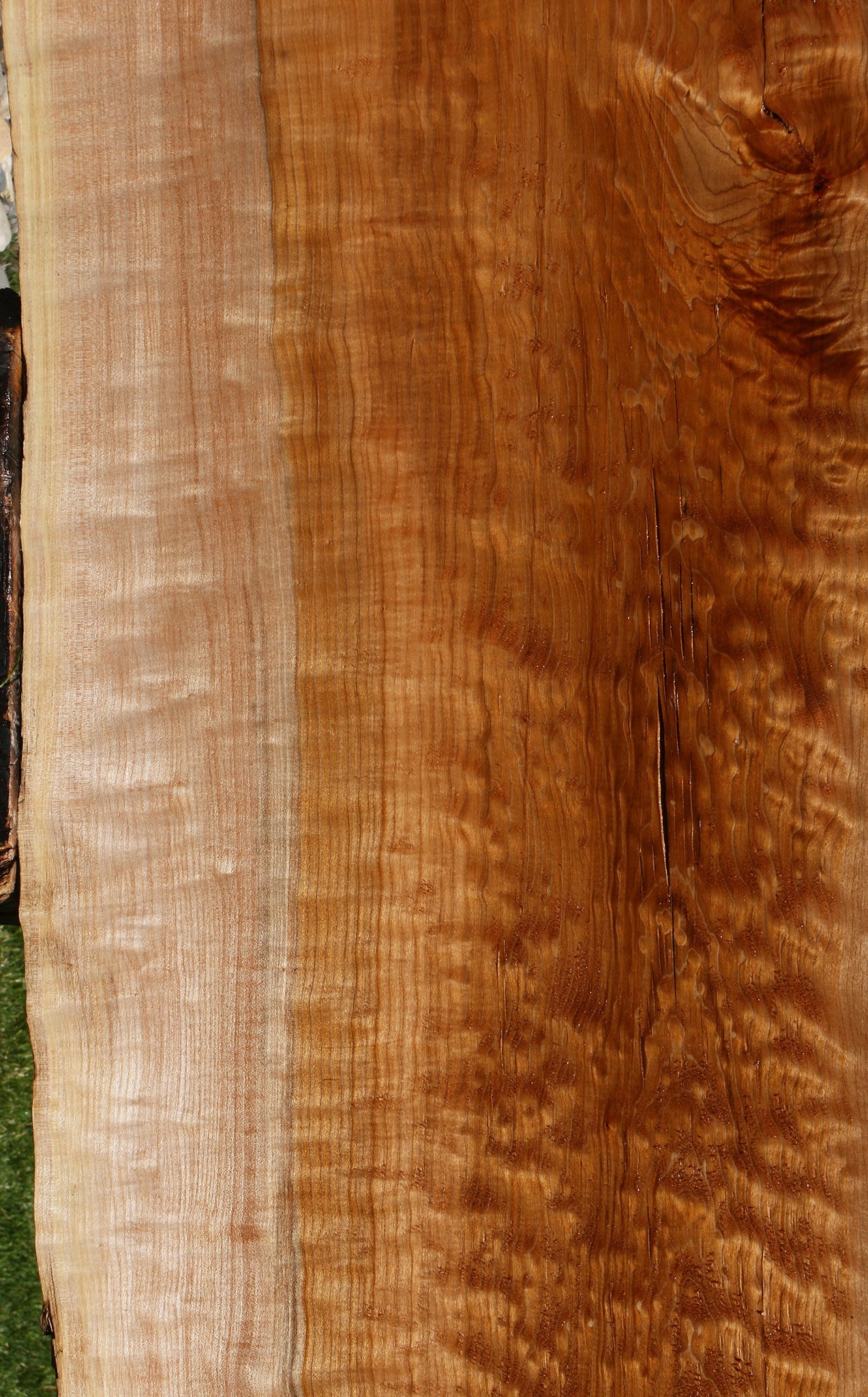 Rustic Quilted Maple Live Edge Slab