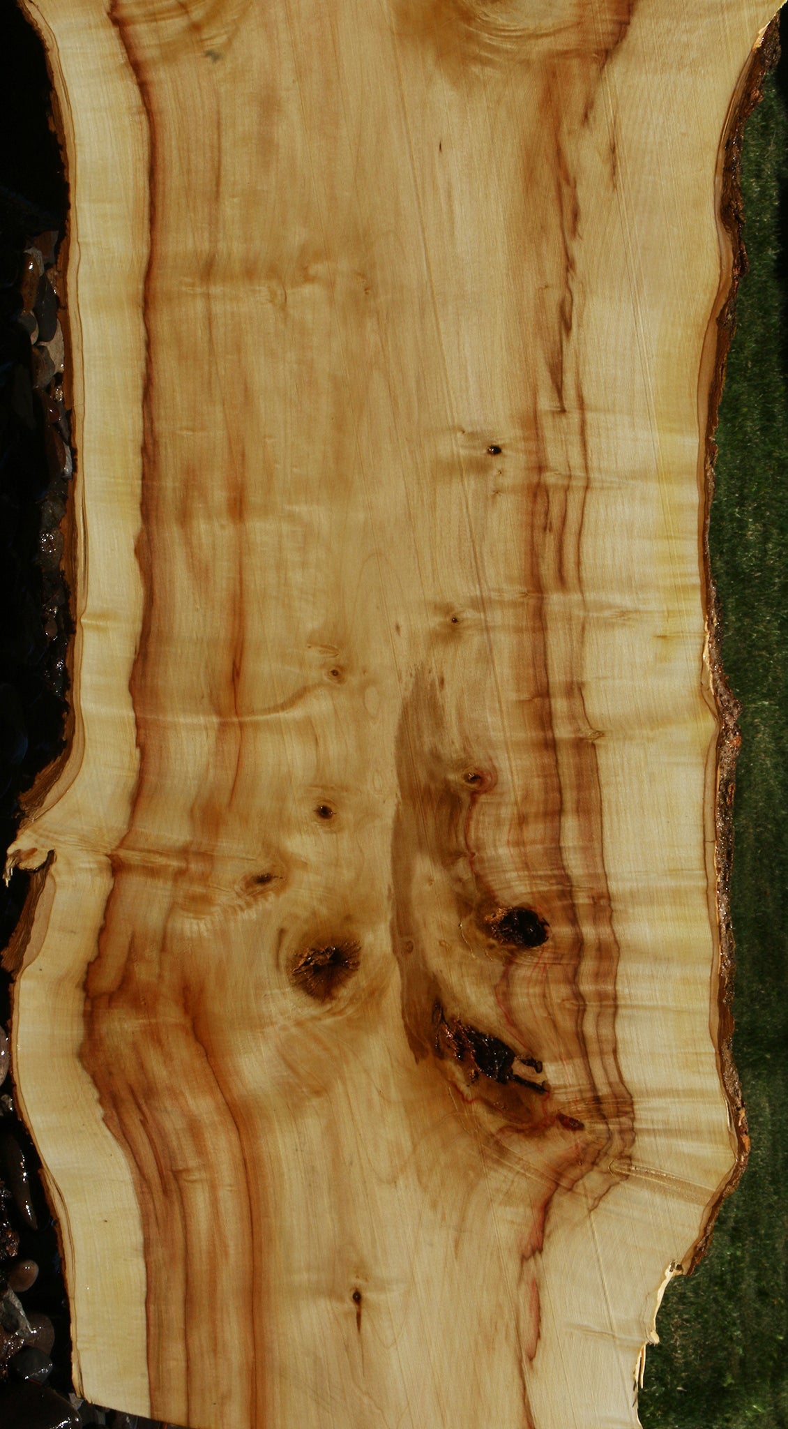 Figured Box Elder Live Edge Slab