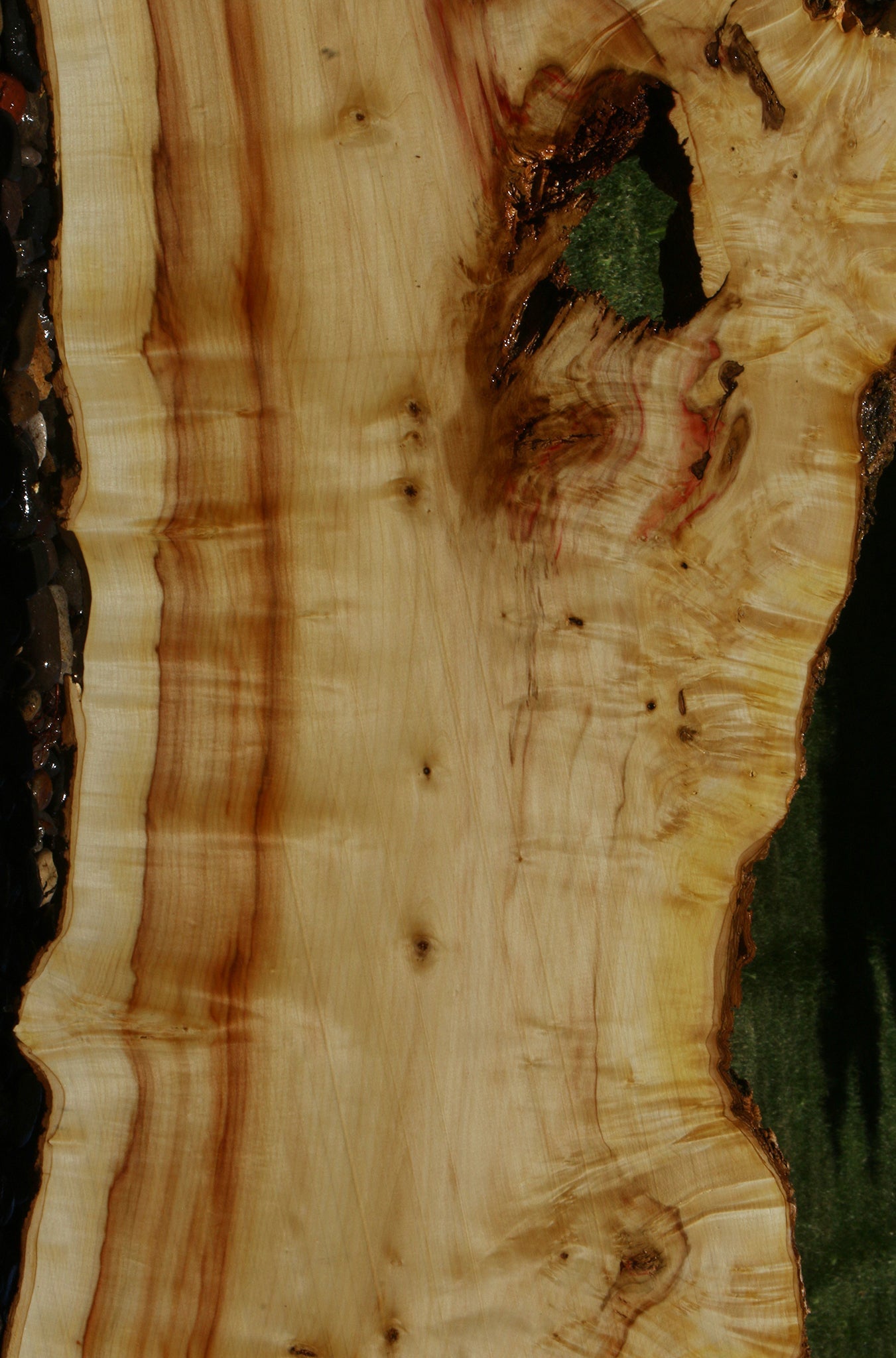 Figured Box Elder Live Edge Slab