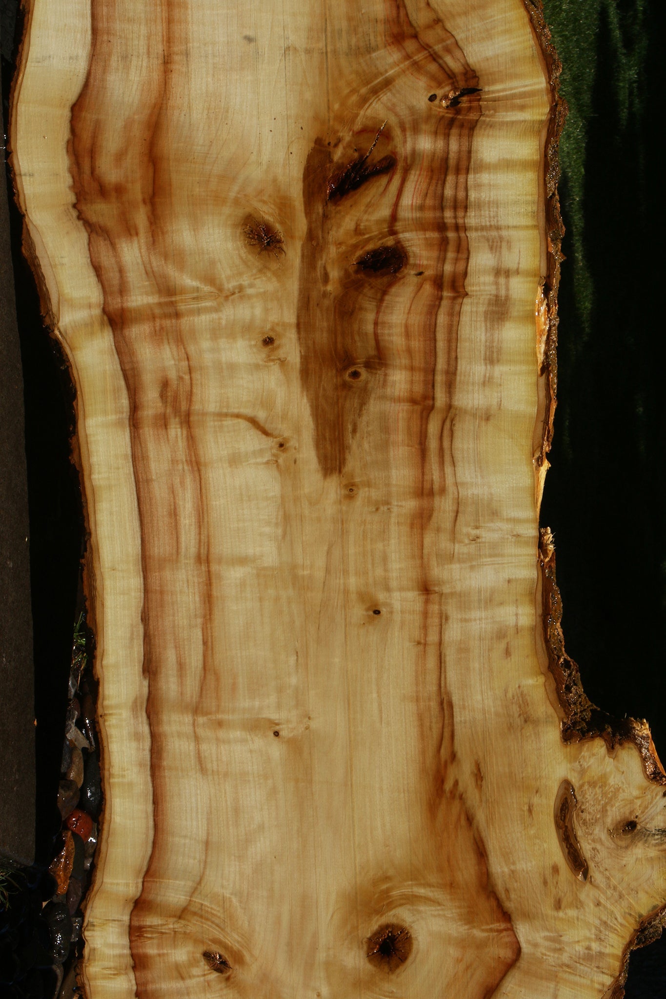 Figured Box Elder Live Edge Slab