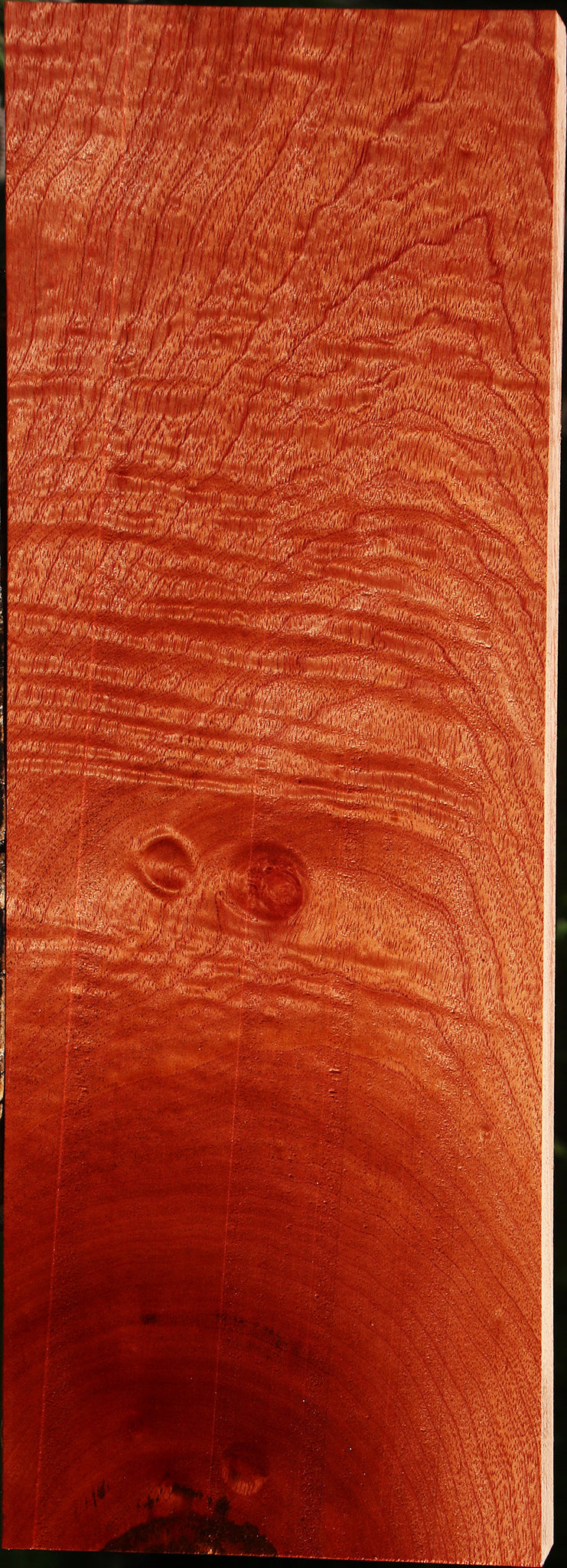 Extra Fancy Brazilian Pepperwood Electric Guitar Drop Top Billet