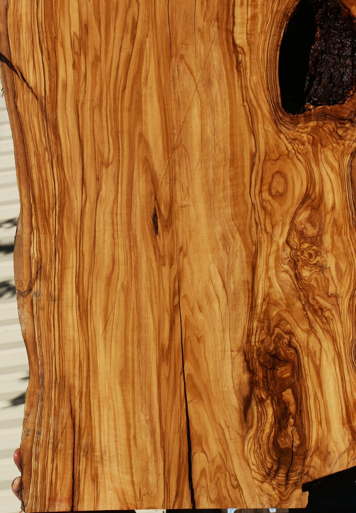 Rustic Italian Olive Live Edge Slab (Freight Shipping Required)
