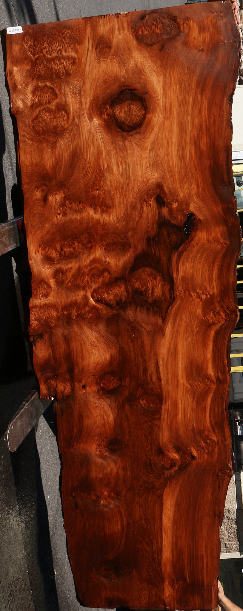 114" Long Redwood Live Edge Slab