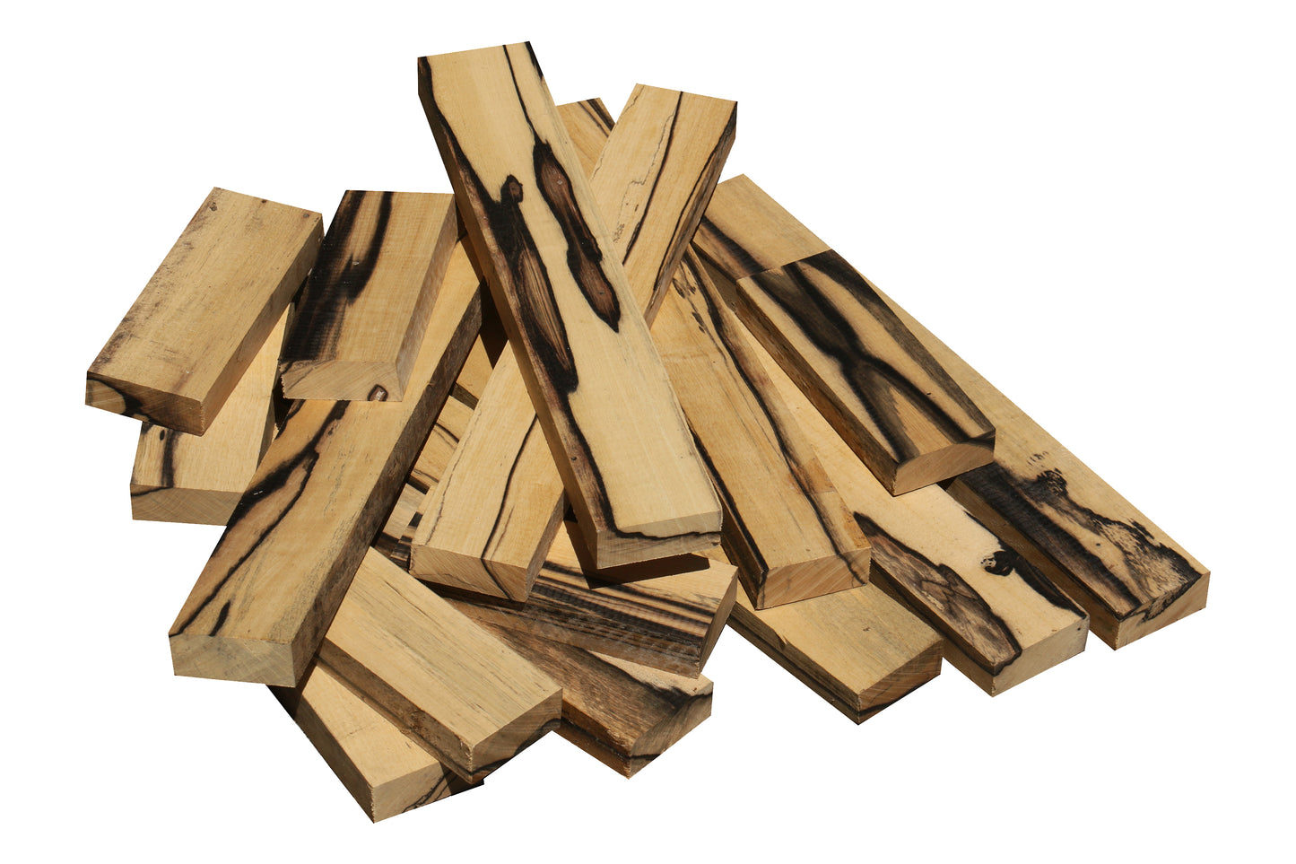 Black & White Ebony Lumber, B Grade Color (12" x 1-3/4" x 3/4")