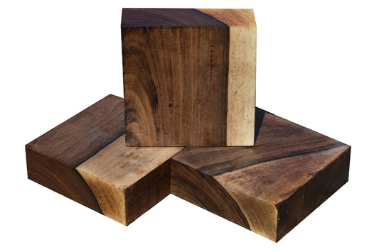 Claro Walnut Bowl Blank With Contrast (5" x 5" x 2")