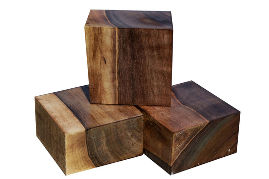 Claro Walnut Bowl Blank With Contrast (6" x 6" x 3")