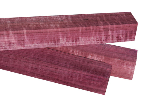 Figured Purpleheart Turning Square (24" x 2" x 2")