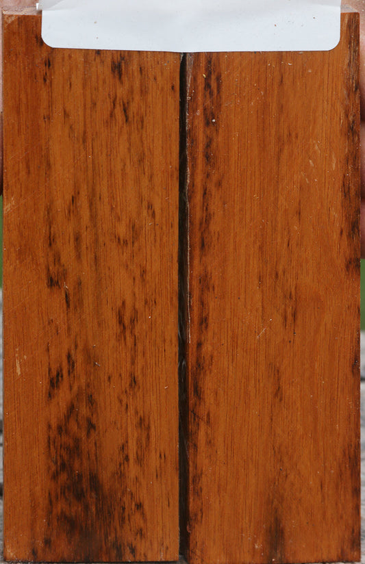 Bookmatched Striped Snakewood Knife Blank Set