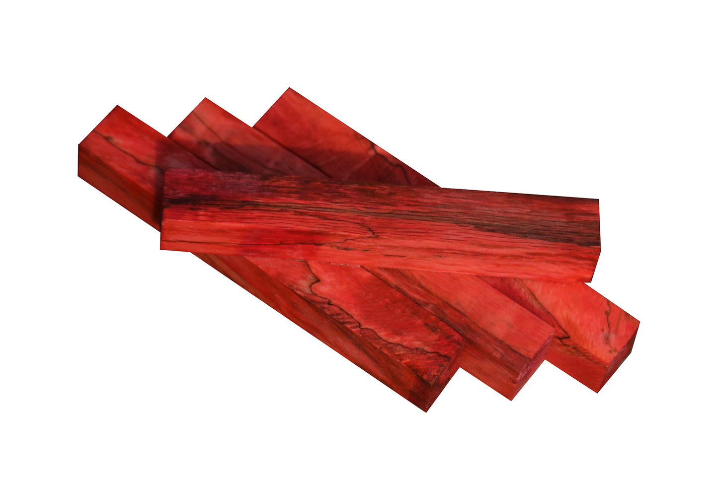 Red Stabilized Spalted Tan Oak Pen Blank - 3/4"