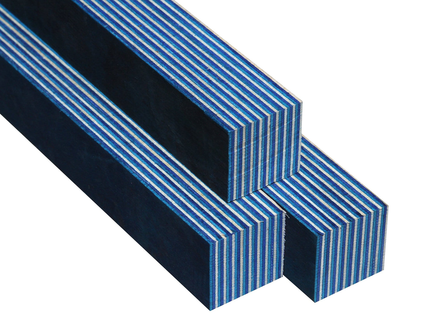 Laminated Wood Blank - Caribbean Blue (10” x 1-½” x 1-½”)