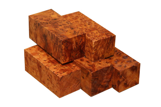 Thuya Burl Bottle Stopper, Exhibition (4" x 1-1/2" x 1-1/2")